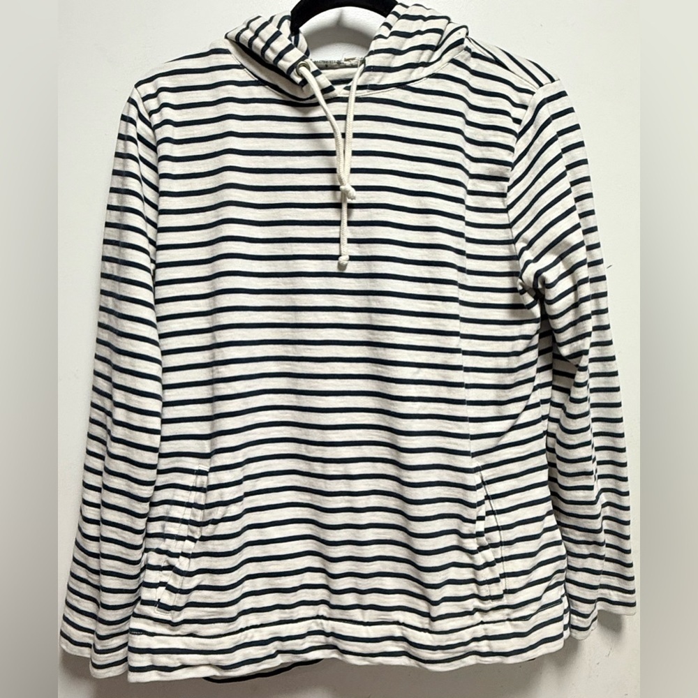J. Crew Blue and White Striped Top